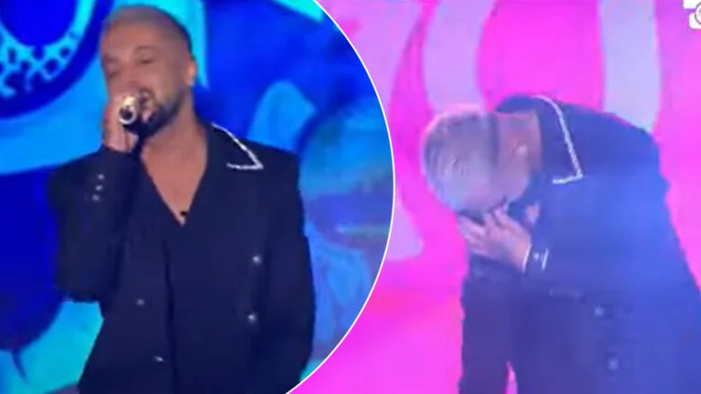 Il gesto lascia la casa con gli occhi chiusi, ospita una magnifica scena ed emozioni in performance