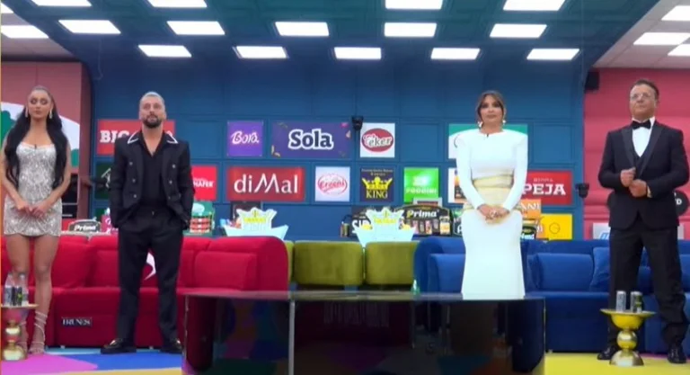Great Duke of the finalists on Big Brother's final night V IP Albania, elegant und stilvoll