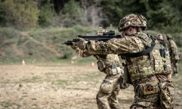 Italian, Croatian KFOR Soldiers Train for Gun Shooting