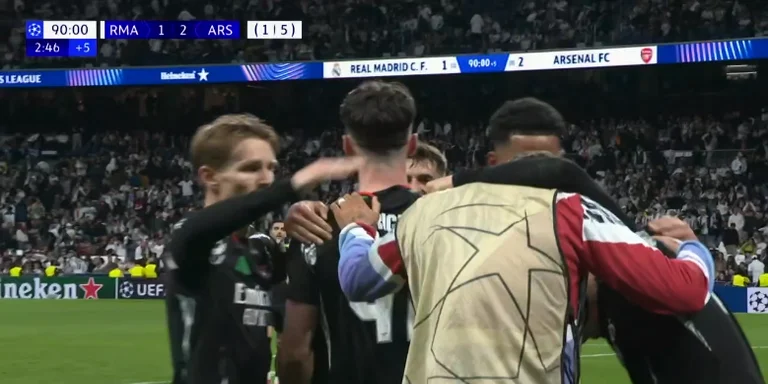 Bernabau Silence! Arsenal marks second goal towards Real Madrid