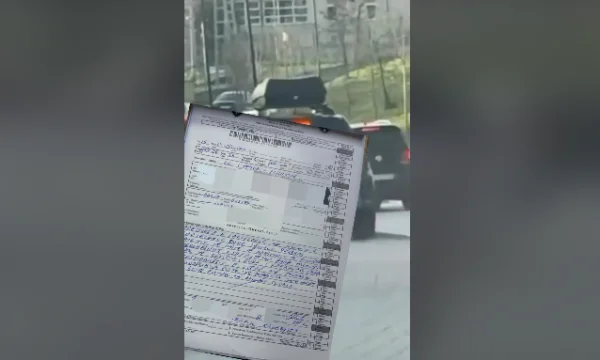 The Pristina driver's fines, recorded while driving the car in reverse direction