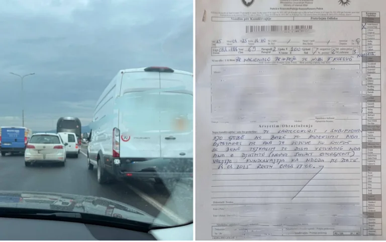 The driver gets caught by dangerously crossing the Breese