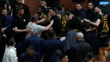 Escend Situation in physischen Zusammenstößen, Golden Eagle Star Fans angreifen Peja Basketballspieler