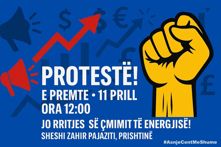 Venerdì, protesta contro l'aumento della marea di nuovo: Alle 12: 00, Zahir Pajaziti Square