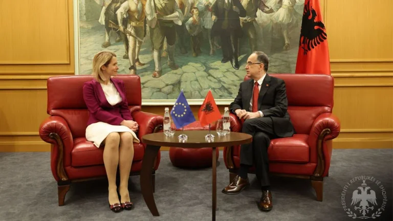 Kallas meets Begaj, talk Albania's performance in EU membership negotiations