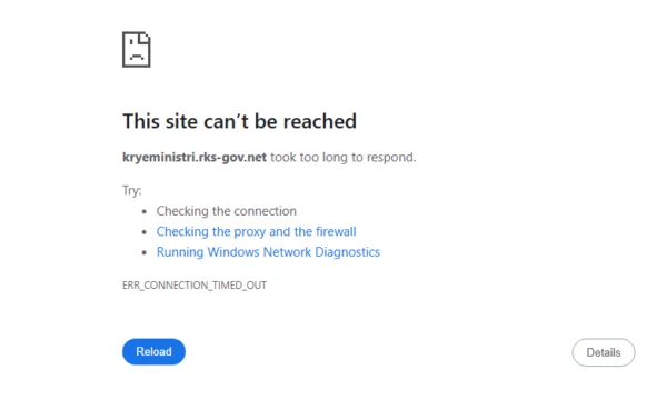 What's going on? - Some of Kosovo institutions' websites fall out of the system