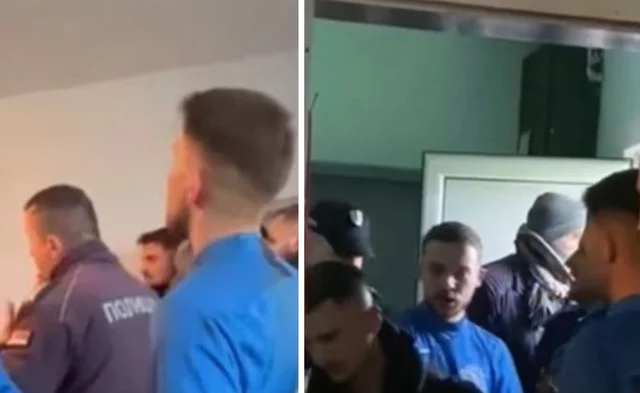 Scandalous: Serbian police enter dressing room, rape Albanian club footballers
