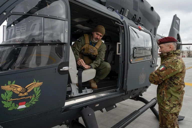 KFOR commander patrols Hungarian helicopter along Kosovo-Serbia border