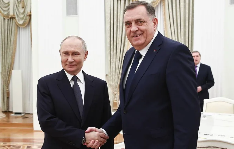 Putin and Dodik meet