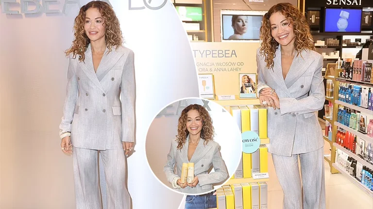 Rita Ora sembra una vera signora a Varsavia mentre promuove la sua linea di prodotti per capelli in Polonia