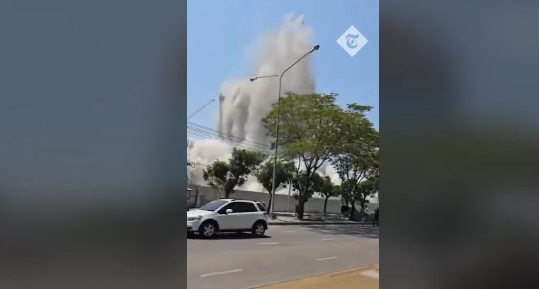 Building legs in Bangkok following the powerful earthquake that hit the country (Video)