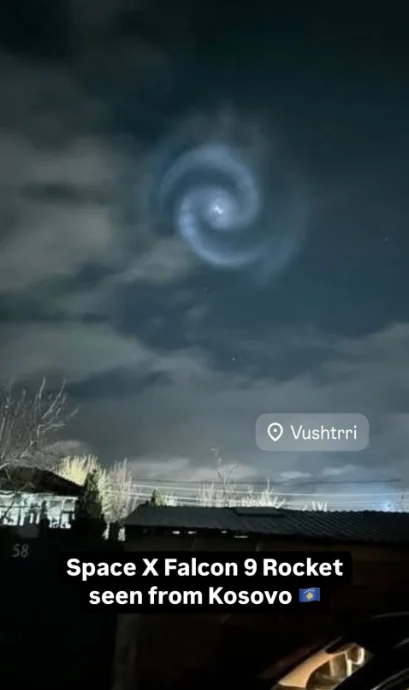 “Bright Spiral”, what are images seen last night even in Kosovo's sky