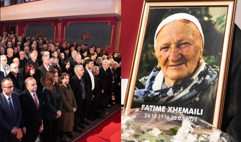 Ferizajs Gemeinde versammelte Hunderte von Menschen auf dem Kometentreffen in Erinnerung an die Opferarbeit der Heroinmutter, Fatime Xhemaili