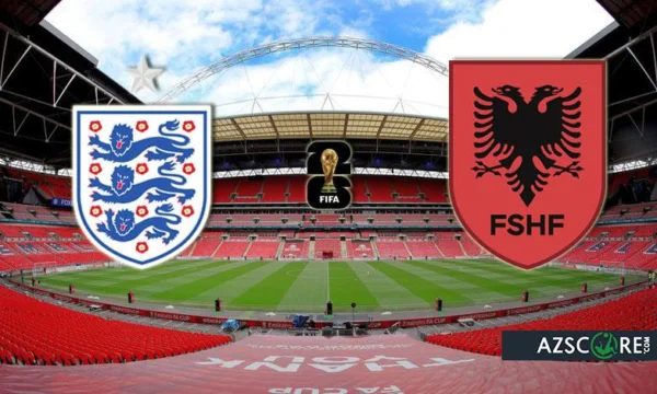 England Albania, official formations