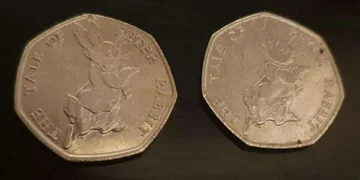 A 50-percent Beater penny with error, for sale for 25,000 pounds.