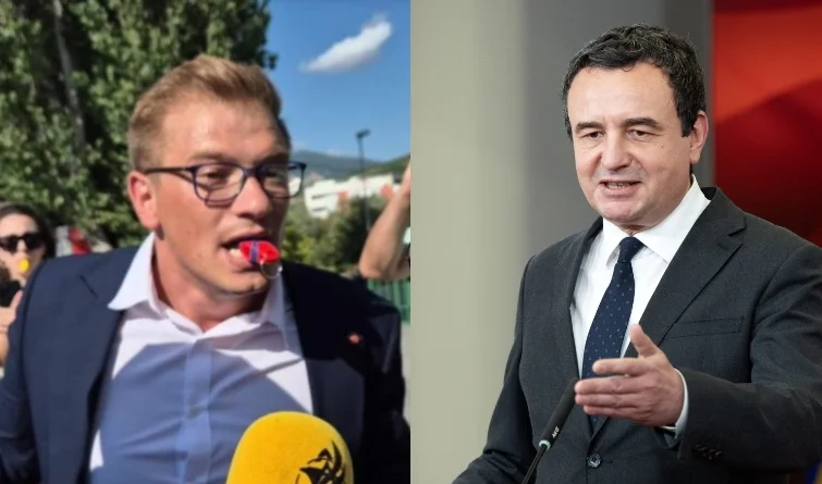 Kurt steht für Aresnijevics Partei, die den Terror von Mailand Radojciq