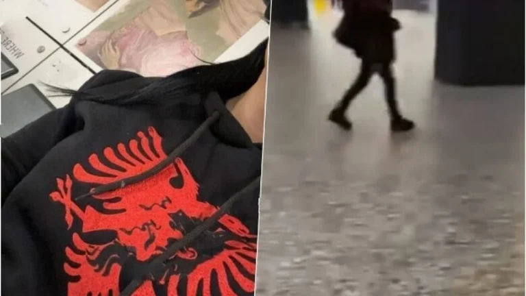 Scandal all'aeroporto di Belgrado: ragazza portoghese maltrattata per indossare una camicia di bandiera albanese