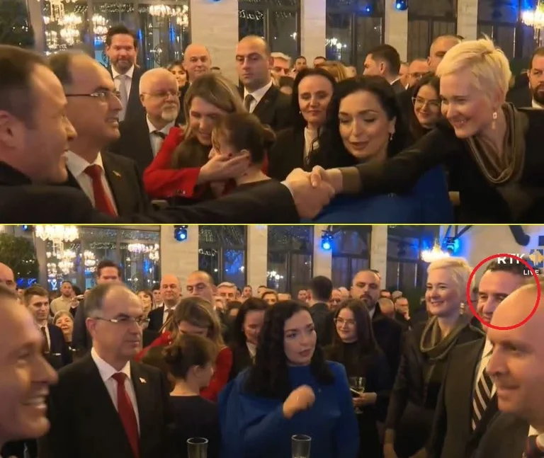 Il marito di Vjosa Osmani, Princeton Sadriu, non estende la sua mano a Kurti (VIDEO)