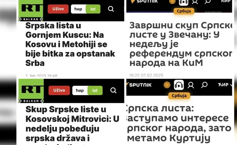 Wie haben russische Medien vor den Wahlen zum Kosovo pulative Inhalte vertrieben?