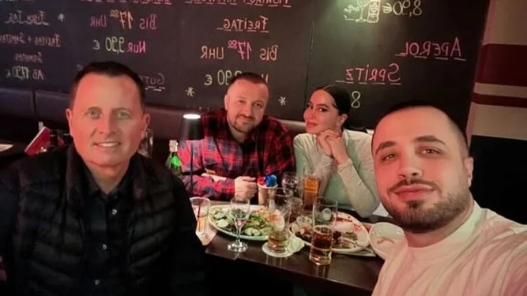Dafina Zeqiri e suo marito cenano con Richard Green in Germania