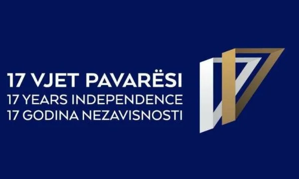 Logo für den 17. Jahrestag der Unabhängigkeit erinnerte Hamiti an die VV, dass er seine Unabhängigkeitserklärung nicht gefeiert hatte.
