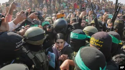 Hamas releases eight other hostages as part of Gaza ceasefire agreement