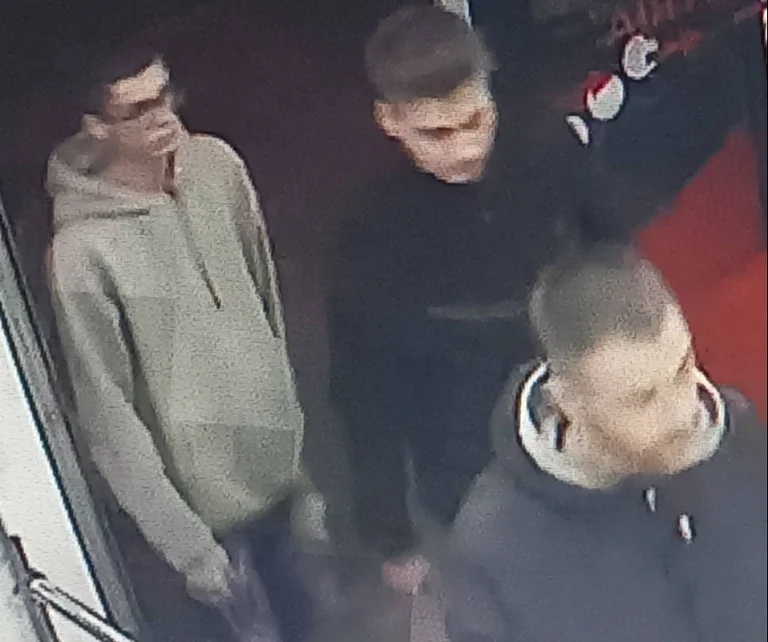 La polizia dichiara alcuni giovani in generale, sospettati di furto serio