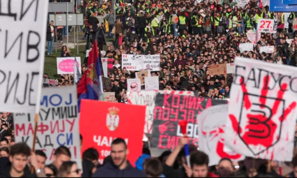 Students Block Belgrade