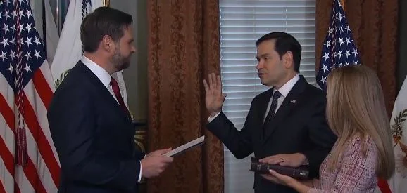 Marco Rubio swears as new secretary of the United States