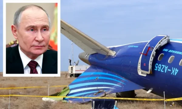 Un accidente aéreo de Azerbaiyán, Putin disculpas: Estábamos golpeando drones ucranianos.