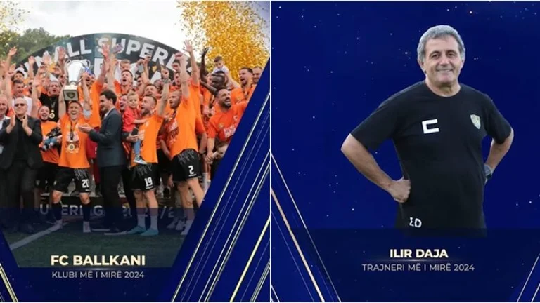 Balkans declared best club in 2024 Ilir Daya takes the award as best coach
