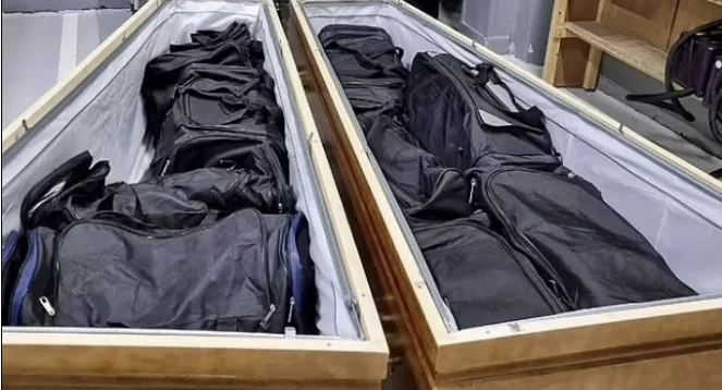 Dutch police find cocaine worth 13m euros hidden inside two coffins