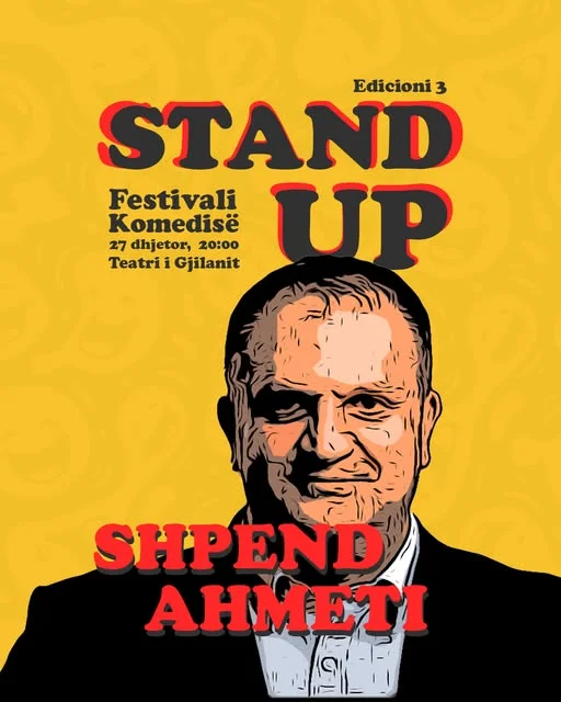 Shpend Ahmeti regresa a Stand Up comedy, actuar en el Teatro Gjilan