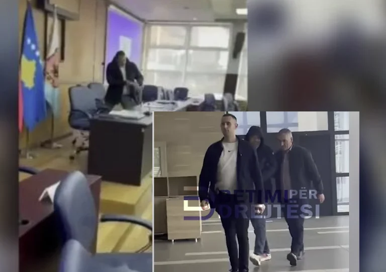Con las esposas en sus manos, Gezim Svechla de VV aparece ante el juez