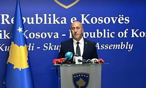 Haradinaj today appears at a media conference