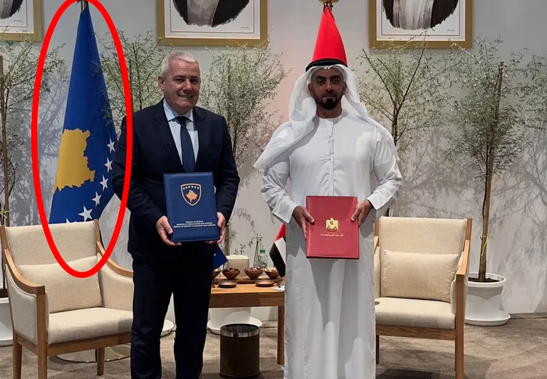 Scandal: Kosovo flag backwards at Svecla meeting in United Arab Emirates