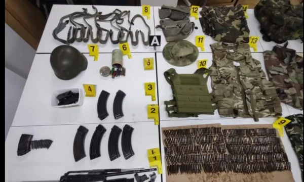 Iber-Lepenc/ Police find ammunition, weapons and uniforms during the north raid