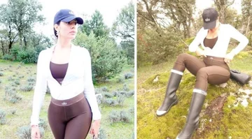 Georgina “modite”, affiche avec des bottes coûtant 2000 euros