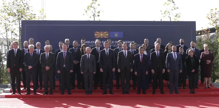 Kosovo-North Macedonia joint meeting ceremony kicks off, Donika Grovalla missing