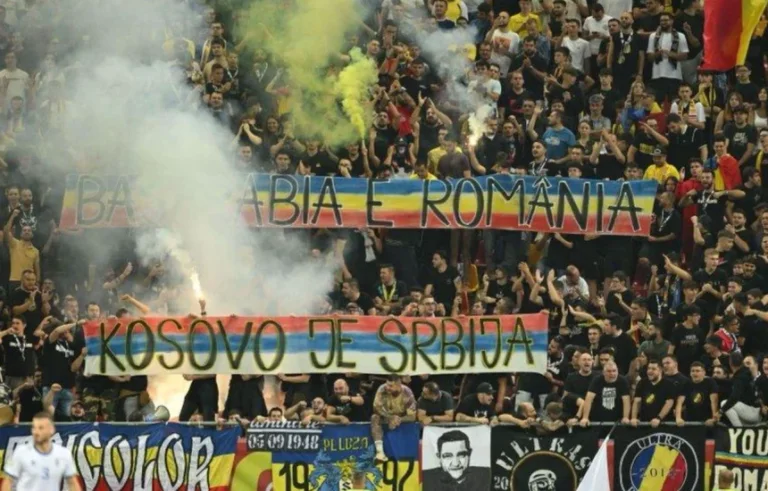 Romanian hooligans launch insults against Kosovo, warning action during match