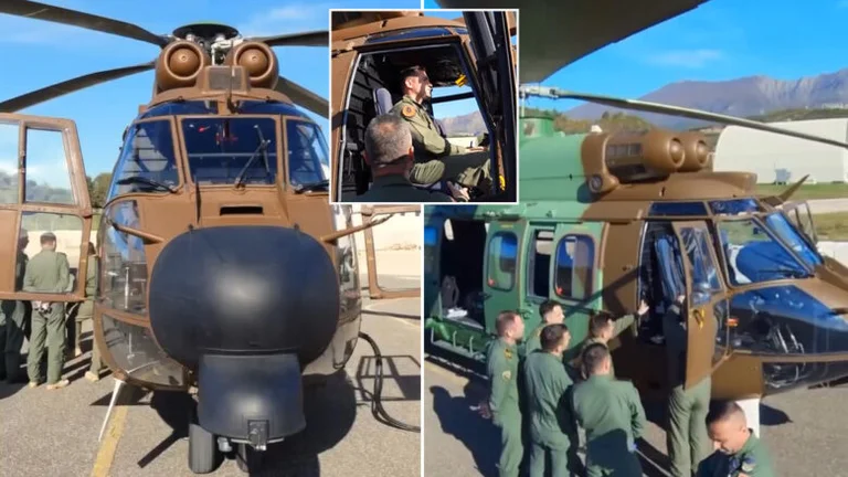 KSF members learn for the first time to fly helicopters to Albania