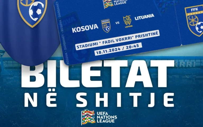 Les billets pour le match Kosovo-Litvien sont mis en vente