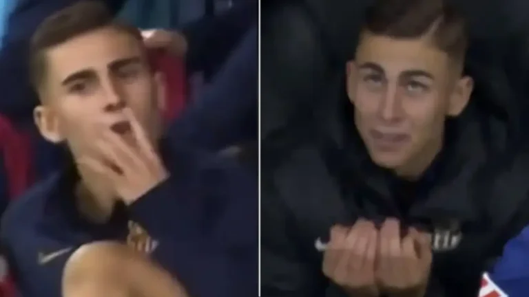 Verdreht Bilder von Fermin Lopezs ernste Provokation an die Real Madrid Bank