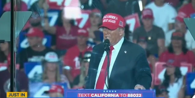 Arrested a man with loaded weapons and a clip near Donald Trump's rally in Coachella
