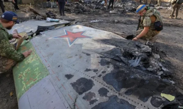 Russian mysterious weapon collapses in Ukraine's missile strike
