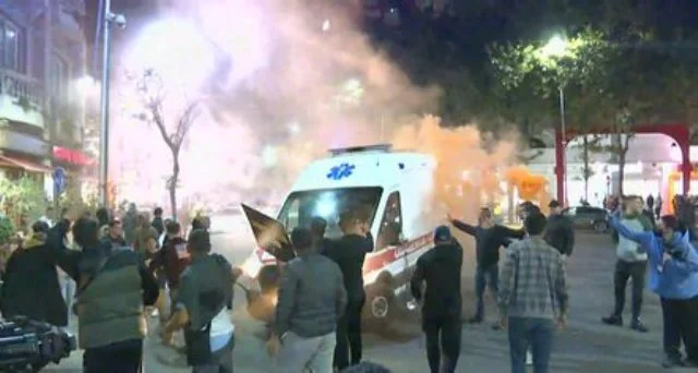 Protesters in Albania attack ambulances with fire siren, break open the door violently