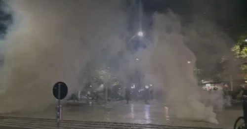 La police disperse les manifestants avec du gaz lacrymogène, les empêche d'approcher du parlement