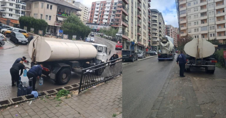 Mangani High Level in Badoc, KRU “Pristina” Streut Trinkwasser durch Tanks