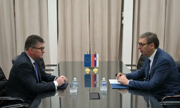 Lajcak meets Vuciqi in New York, tells him he needs re-tension for implementation of the Ohrid Agreement