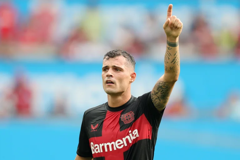 Granit Jaka assists at Leverkusen's second goal